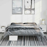 Metal Bed Frame without Mattress Black 183x213 cm - Top-Down View
