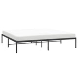 Metal Bed Frame without Mattress Black 183x213 cm