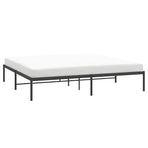 Metal Bed Frame without Mattress Black 183x213 cm