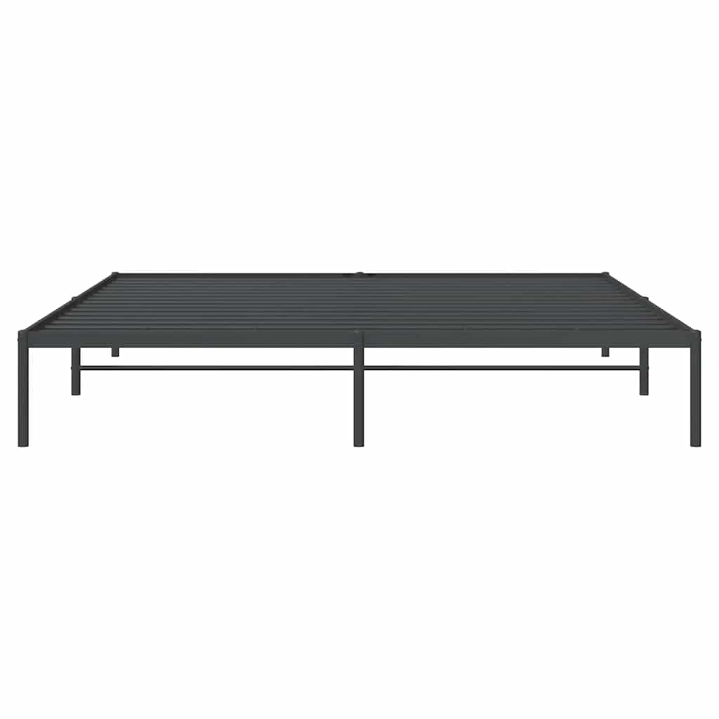 Metal Bed Frame without Mattress Black 183x213 cm