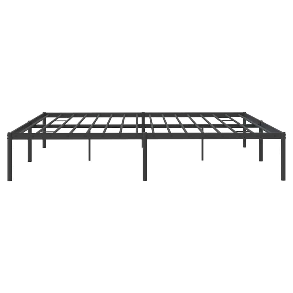 Metal Bed Frame without Mattress Black 183x213 cm