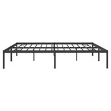 Metal Bed Frame without Mattress Black 183x213 cm - Close-Up Angle