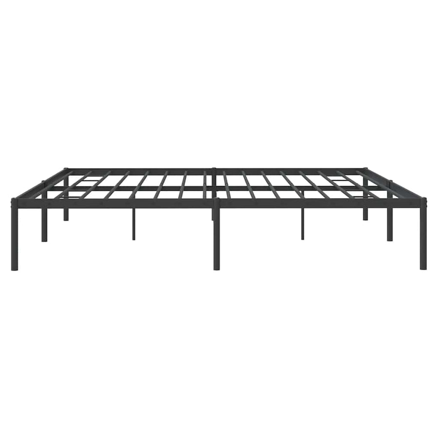 Metal Bed Frame without Mattress Black 183x213 cm