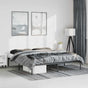 Metal Bed Frame without Mattress Black 183x213 cm