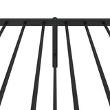Metal Bed Frame without Mattress with Headboard Black 90x190 cm - Low Angle