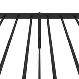 Metal Bed Frame without Mattress with Headboard Black 107x203 cm King Single - Low Angle