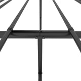 Metal Bed Frame without Mattress with Headboard Black 183x203 cm King - Low Angle