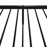 Metal Bed Frame without Mattress with Footboard Black 107x203 cm King Single - Low Angle