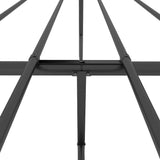 Metal Bed Frame without Mattress with Footboard Black 150x200 cm - Extra Image