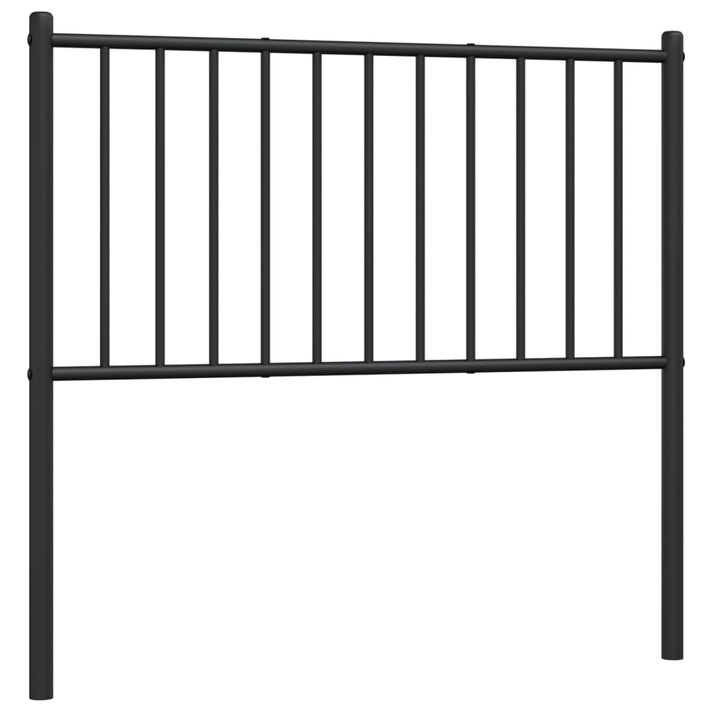 Metal Replace Headboard Black 90 cm