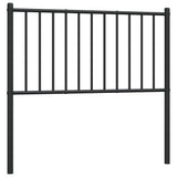 Metal Headboard Black 90 cm - Front View