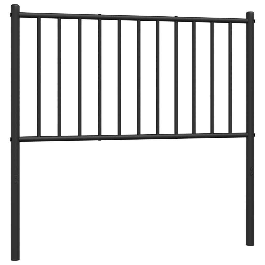 Metal Replace Headboard Black 90 cm