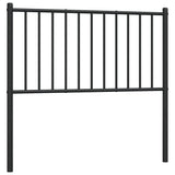 Metal Headboard Black 90 cm - Top-Down View