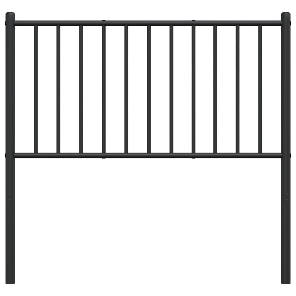 Metal Replace Headboard Black 90 cm