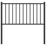 Metal Headboard Black 90 cm - 45-Degree Angle