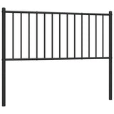 Metal Headboard Black 107 cm King Single - Front View