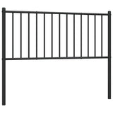 Metal Headboard Black 107 cm King Single - Top-Down View