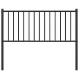 Metal Headboard Black 107 cm King Single - 45-Degree Angle
