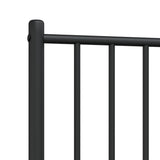 Metal Headboard Black 107 cm King Single - Rear View