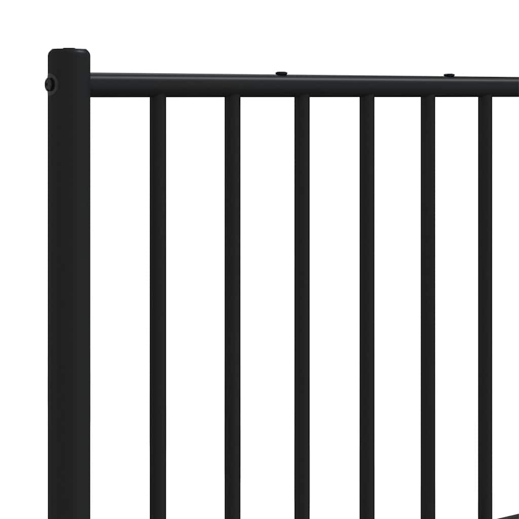 Metal Replace Headboard Black 135 cm