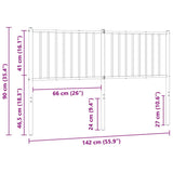 Metal Replace Headboard Black 135 cm - Close-Up Angle