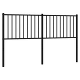 Metal Headboard Black 152 cm Queen - Front View