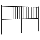 Metal Headboard Black 152 cm Queen - 45-Degree Angle