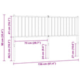 Metal Replace Headboard Black 150 cm