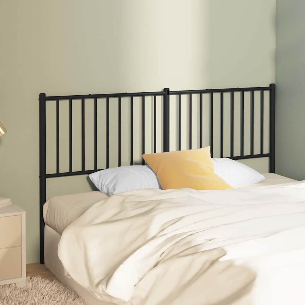 Metal Replace Headboard Black 150 cm
