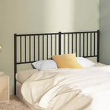 Metal Replace Headboard Black 150 cm