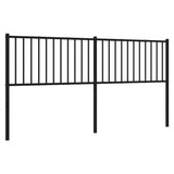 Metal Headboard Black 183 cm King - 45-Degree Angle