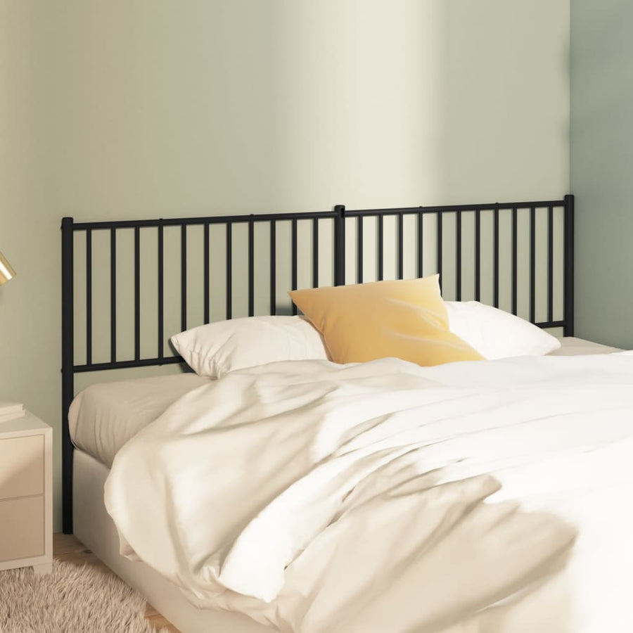 Metal Replace Headboard Black 180 cm