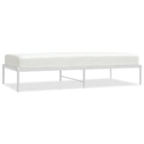 Metal Bed Frame without Mattress White 90x190 cm - Front View