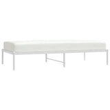 Metal Bed Frame without Mattress White 90x190 cm - Top-Down View