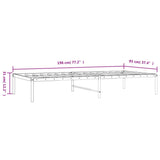 Metal Bed Frame without Mattress White 90x190 cm - Close-Up Angle
