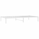 Metal Bed Frame without Mattress White 107x203 cm King Single