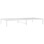 Metal Bed Frame without Mattress White 107x203 cm King Single