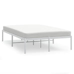 Metal Bed Frame without Mattress White 135x190 cm