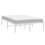 Metal Bed Frame without Mattress White 135x190 cm