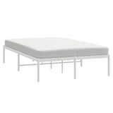 Metal Bed Frame without Mattress White 135x190 cm - 45-Degree Angle