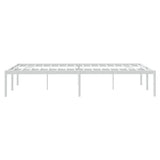 Metal Bed Frame without Mattress White 135x190 cm - Close-Up Angle