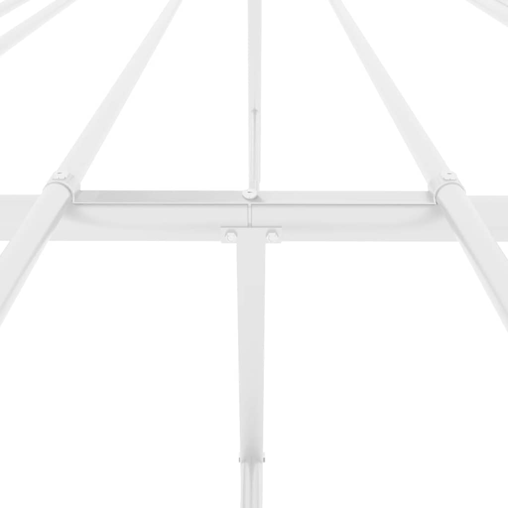 Metal Bed Frame without Mattress White 135x190 cm