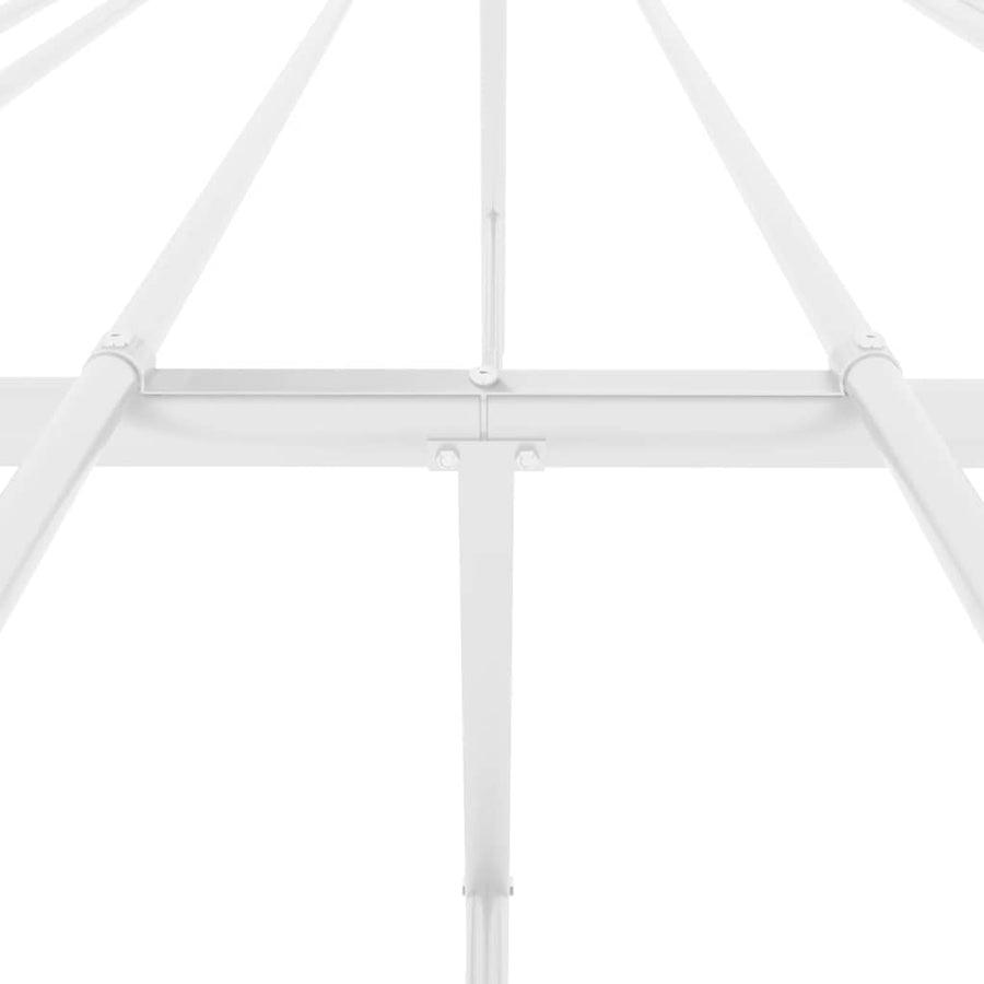 Metal Bed Frame without Mattress White 135x190 cm