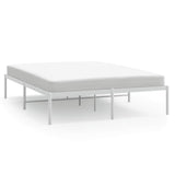 Metal Bed Frame without Mattress White 150x200 cm - Front View