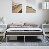 Metal Bed Frame without Mattress White 150x200 cm - Top-Down View