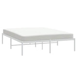 Metal Bed Frame without Mattress White 150x200 cm - 45-Degree Angle