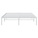 Metal Bed Frame without Mattress White 150x200 cm - Rear View