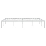 Metal Bed Frame without Mattress White 150x200 cm - Close-Up Angle