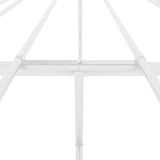 Metal Bed Frame without Mattress White 150x200 cm - Low Angle