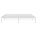 Metal Bed Frame without Mattress White 183x203 cm King